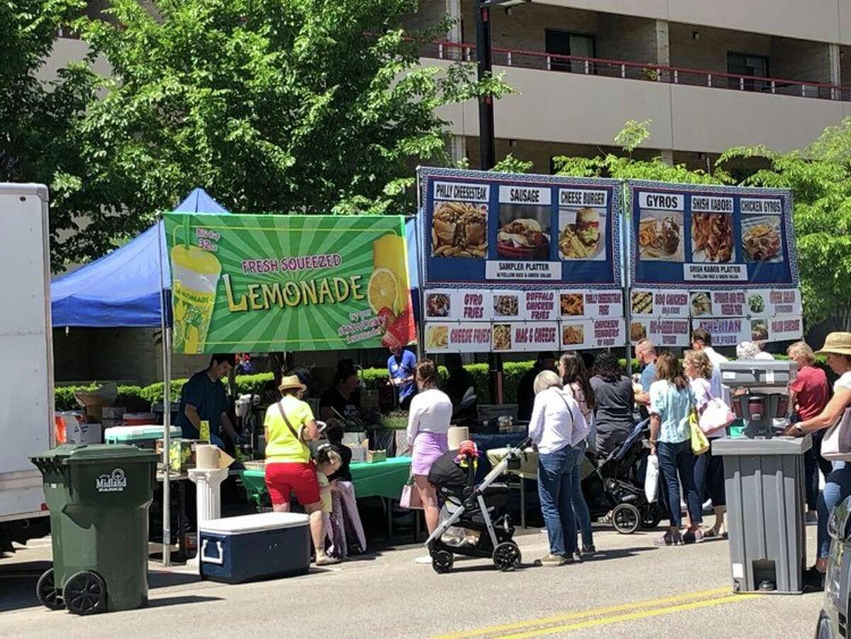 Greek Delights, based out of Chicago, has served food at the Midland Summer Art Fair for over 15 years. It attracted a line of people that stretched the width of Main Street in Downtown Midland on Saturday, June 4.