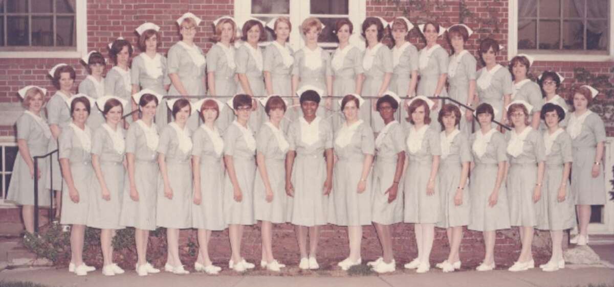 The Alton Memorial Hospital School of Nursing alumni are planning a reunion on Saturday, July 16, at Alton’s Best Western Premiere Hotel, with registration starting at 11 a.m. Pictured is the Class of 1961.