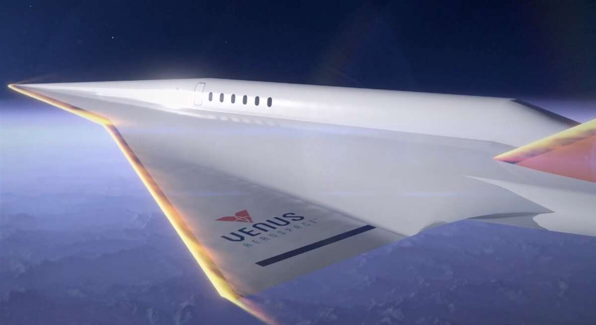 A rendering of Venus Aerospace's Stargazer hypersonic space plane.