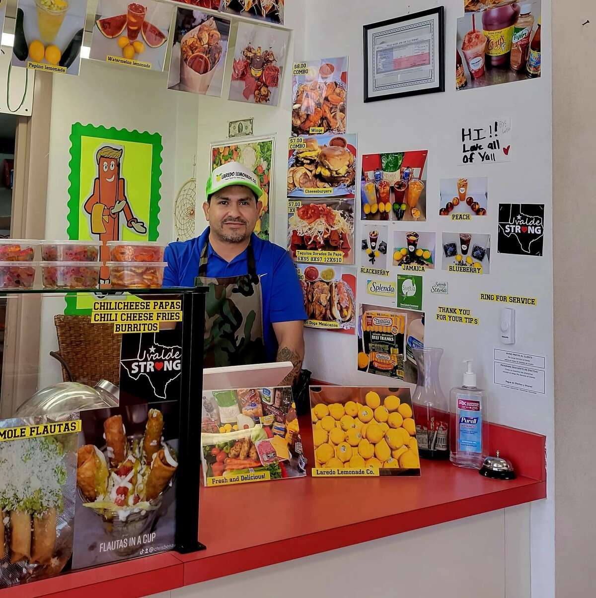 Chris Benavides, owner of the Laredo Lemonade Co. In the beginning of June, Benavides began an effort to help out the people of Uvalde, Texas as all of the proceeds collected from the selling of flauta orders from his restaurant will go to the affected community. 