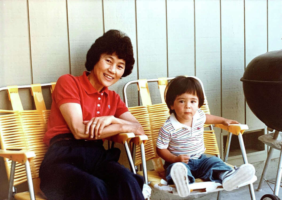 Bachan's inspiration, Judy Yokoyama (left), and a young Justin Gill (right).