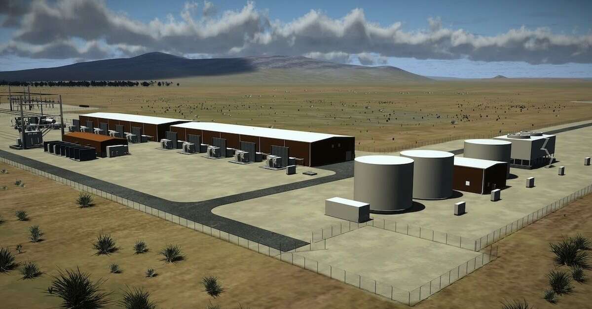 An artists rendering of the the Advanced Clean Energy Storage project, which is designed to convert over 220 MW of renewable energy to 100 metric tons per day of green hydrogen