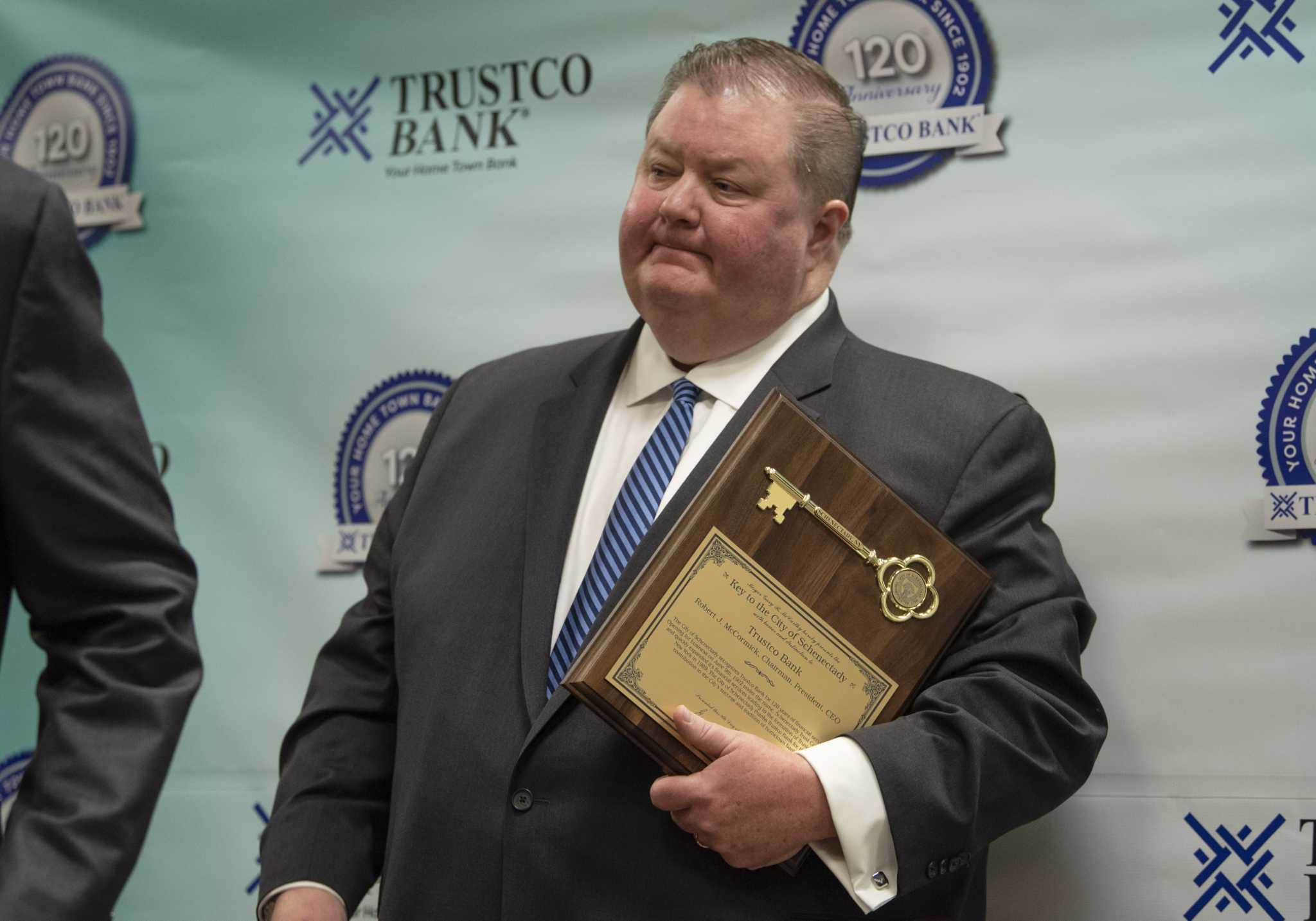 Trustco Bank given key to Schenectady on 120year anniversary
