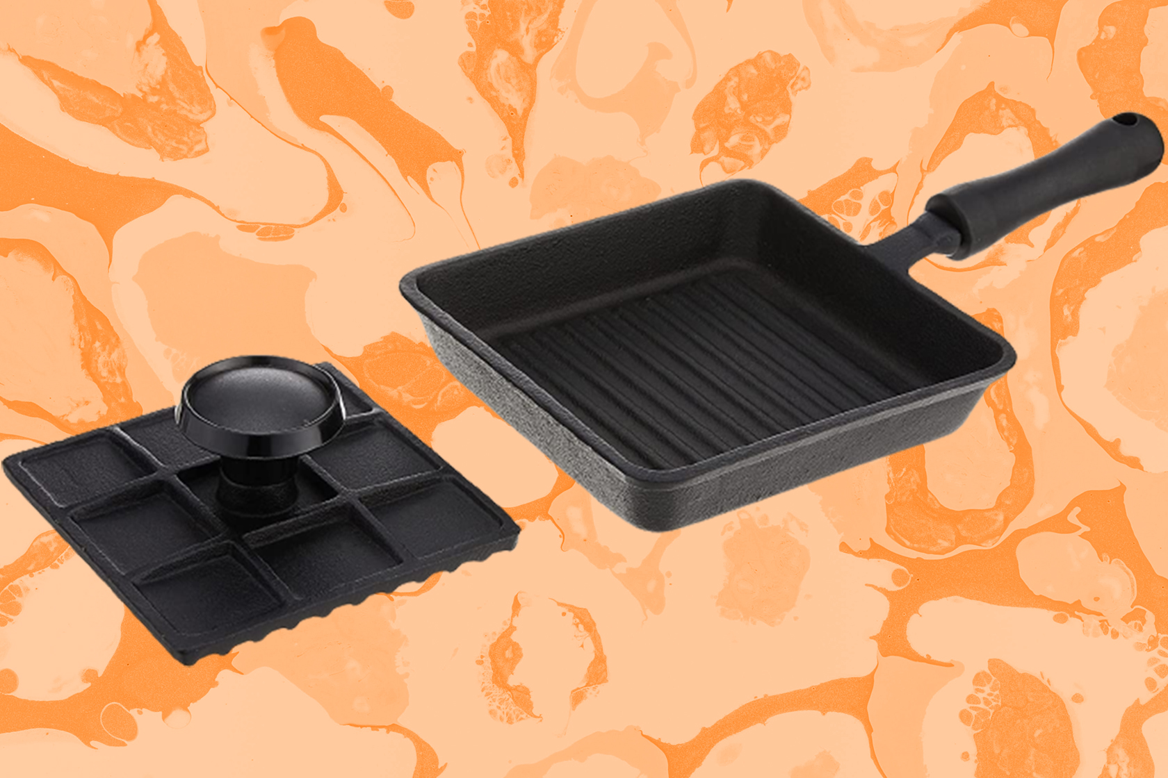 Perfect your panini with the Norpro mini cast iron pan and press