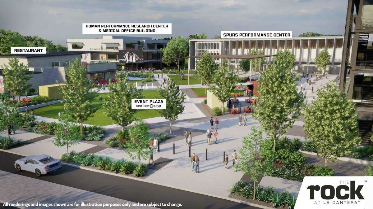 Renderings show the event plaza sponsored by Frost Bank at The Rock at La Cantera.