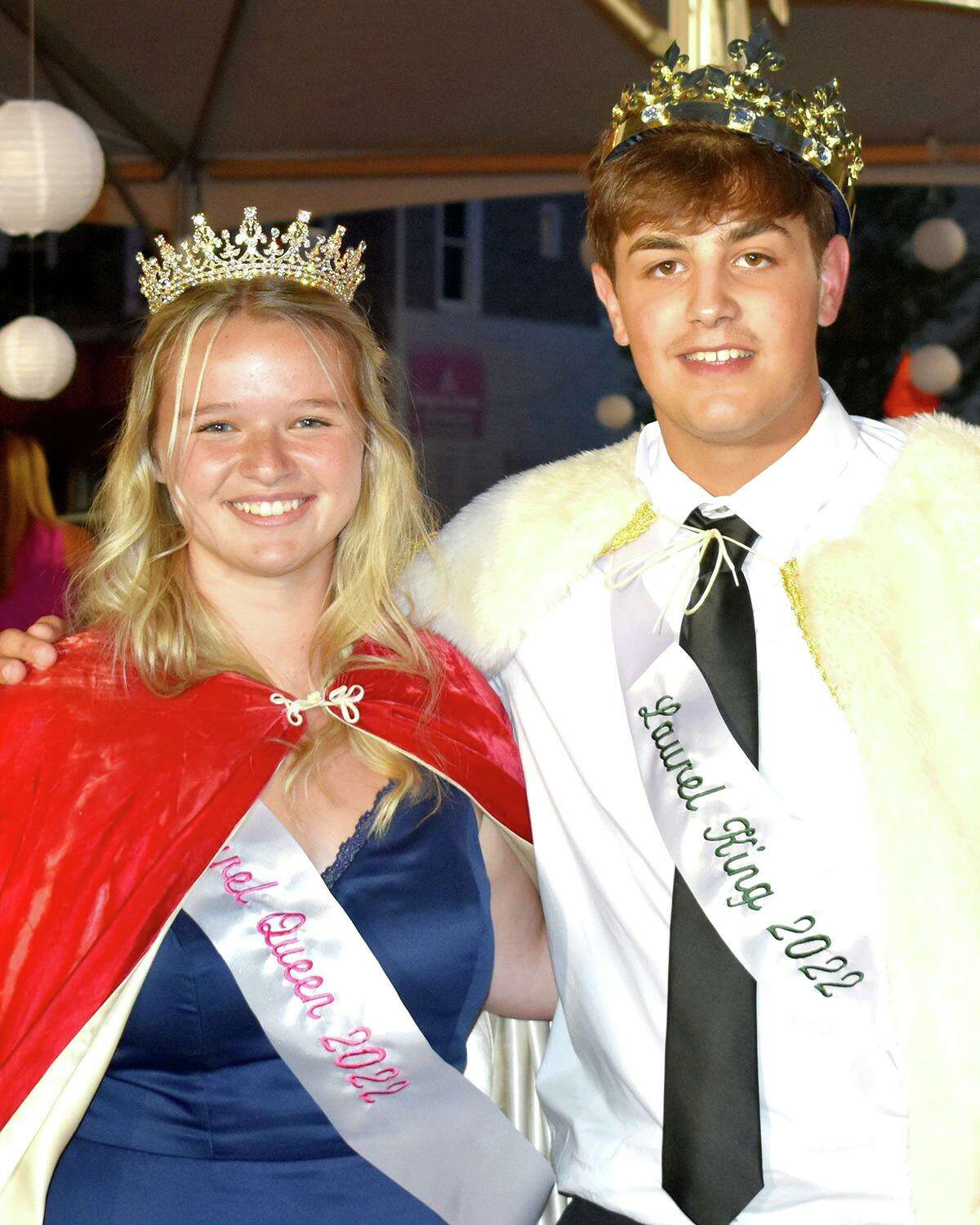 The Laurel Fesival in Winsted wrapped up with a Laurel Ball and crowning of this year's Laurel Queen and King. The event was held Saturday June 4, 2022 at East End Park. Pictured are 2022 Laurel Queen and King Caitlyn Tucker and Aiden Bunel.