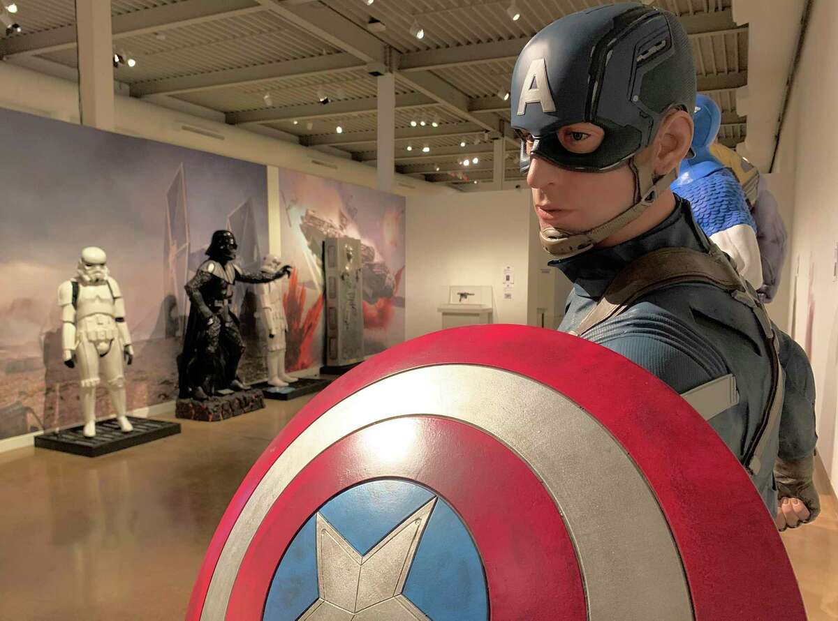 Captain America stands tall at "Tony Parker's Heroes and Villains," a new exhibit at San Antonio Museum of Art featuring pop culture statues from the former Spurs player's private collection. "Heroes and Villains" runs through Sept. 4.