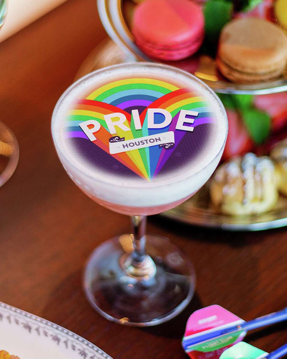 In honor of Pride Month, Flight Club Houston is partnering with The Montrose Center on a Pride signature cocktail.