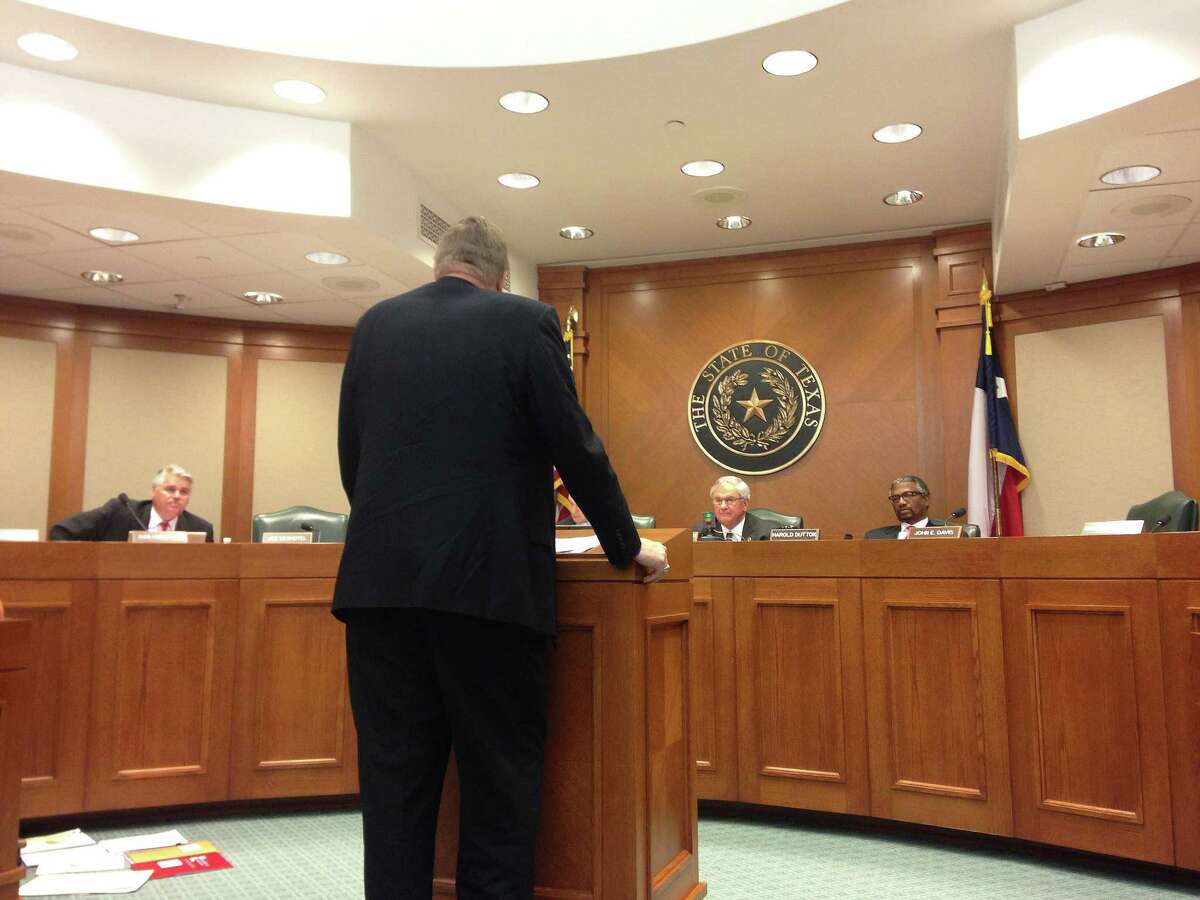 Scott Stephens stands before the Texas House of Representatives committee to testify  in support of Cody’s Bill. Representatives were touched by his story.