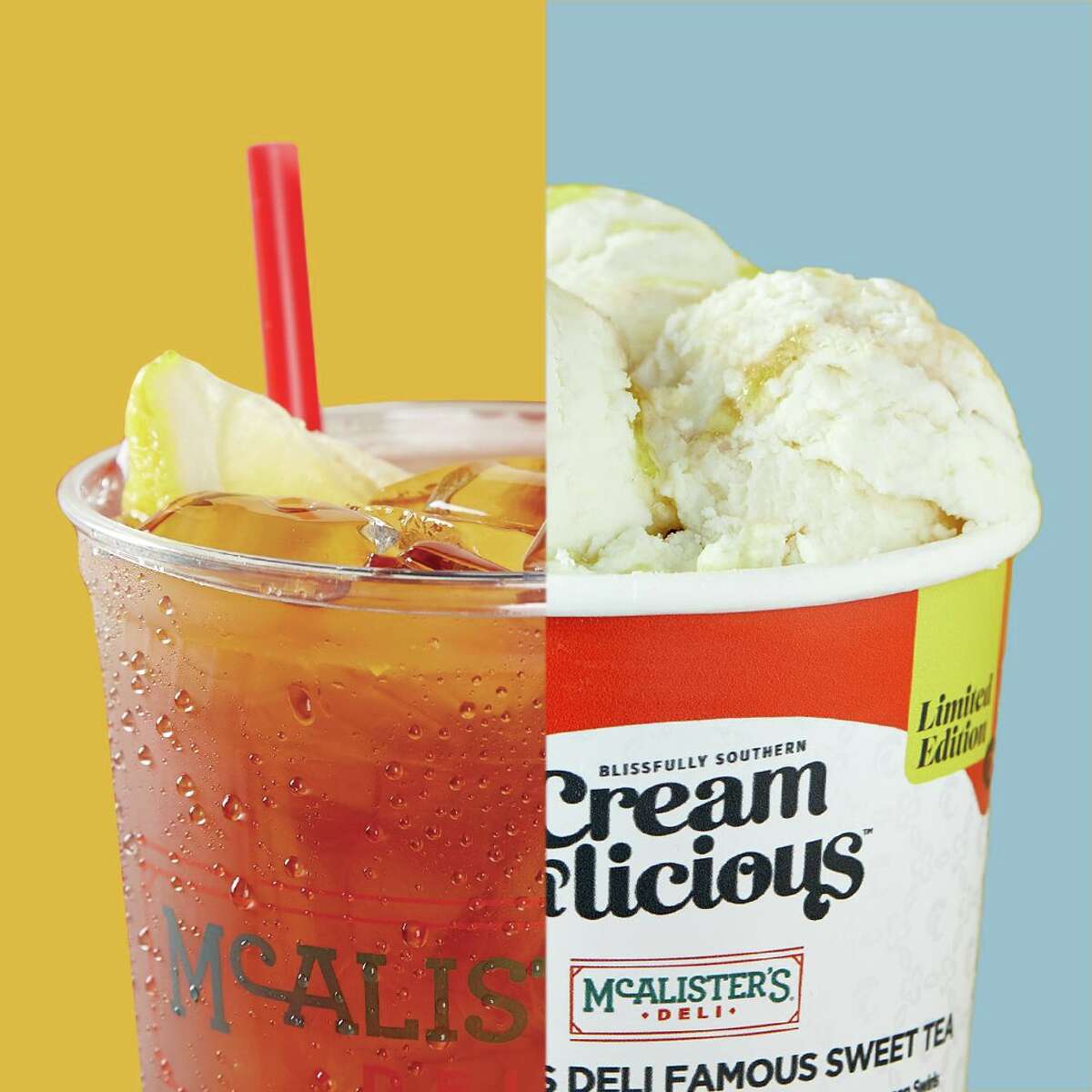 McAlister's Deli has partnered with artisan ice cream maker Cremalicious for sweet tea-flavored ice cream.