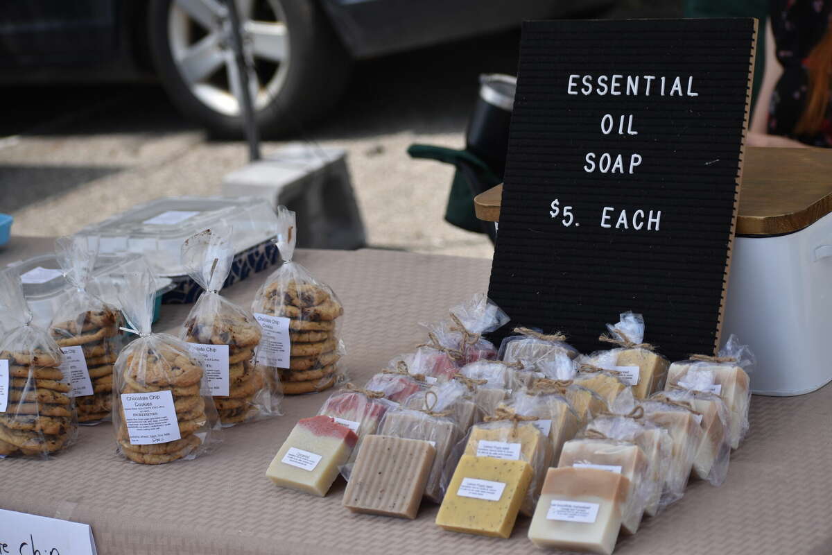 Emma Shank sells multiple homemade items at the Big Rapids Farmers Market while also managing her husband's fence installation business and a 40-acre homestead.