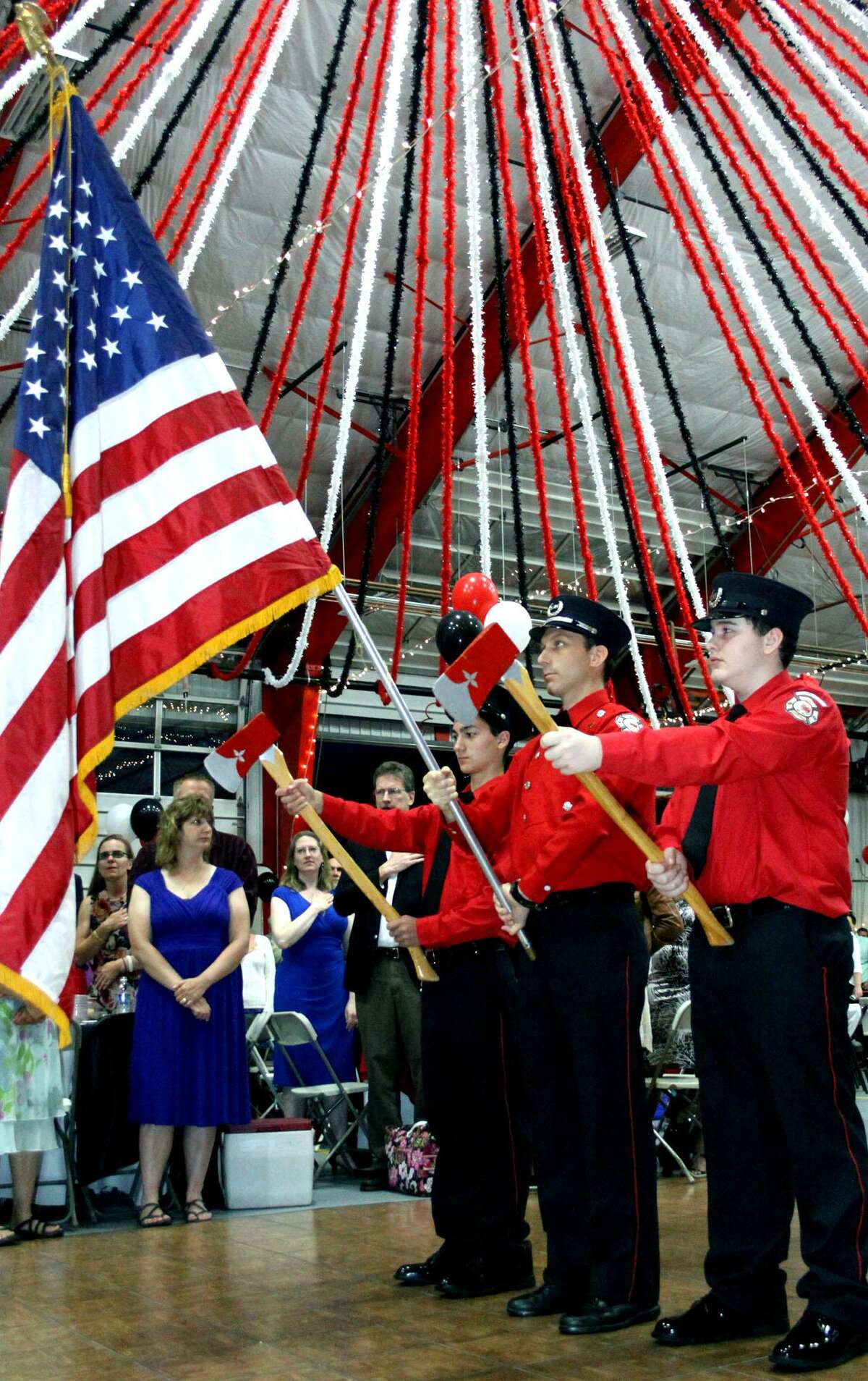 For more than 100 years, residents have enjoyed the Kent Volunteer Fire Department’s Firemen’s Ball. This year’s event will be held Saturday at the KVFD firehouse, 28 Maple Street. Pictured is the Firemen’s Ball in 2011, where the honor guard joined in the 100th anniversary celebration.