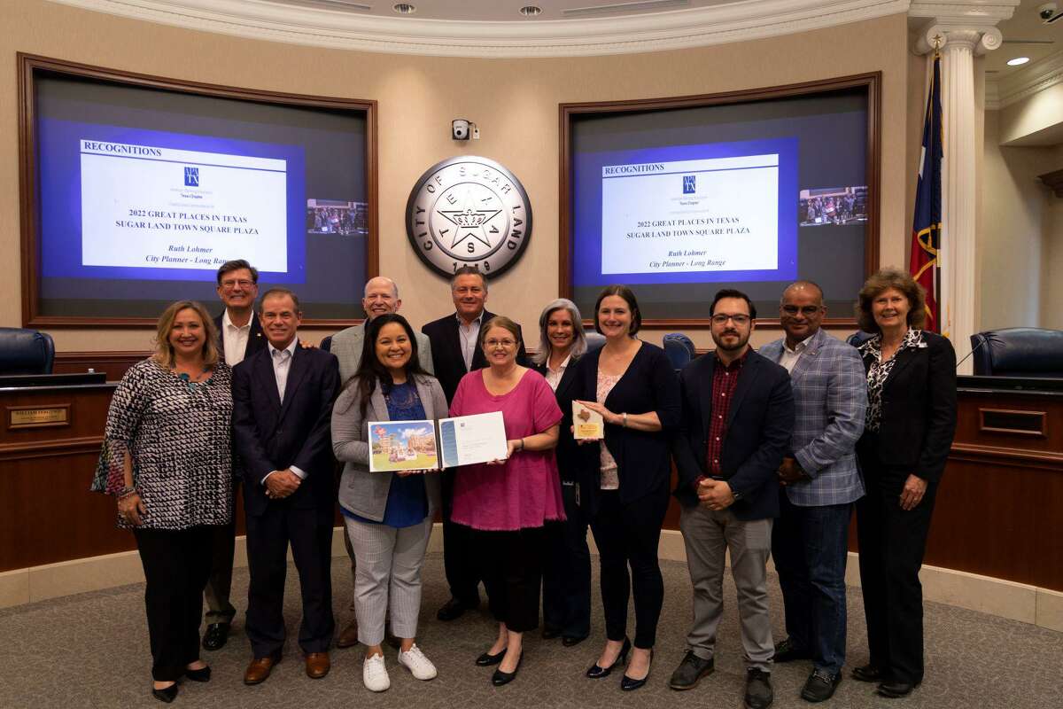 The Texas Chapter of the American Planning Association designated the Sugar Land Town Square plaza as a Great Public Space as part of the 2022 Great Places in Texas program.