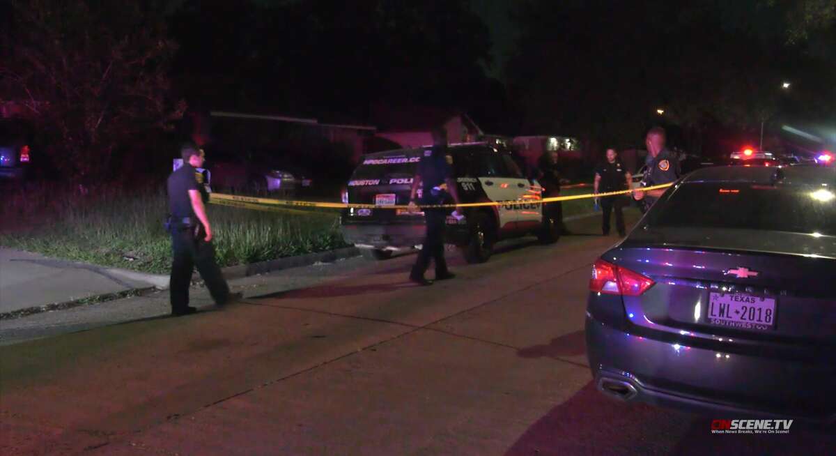 Houston police respond to a fatal shooting at the 800 block of Marcolin Street on June 10, 2022.