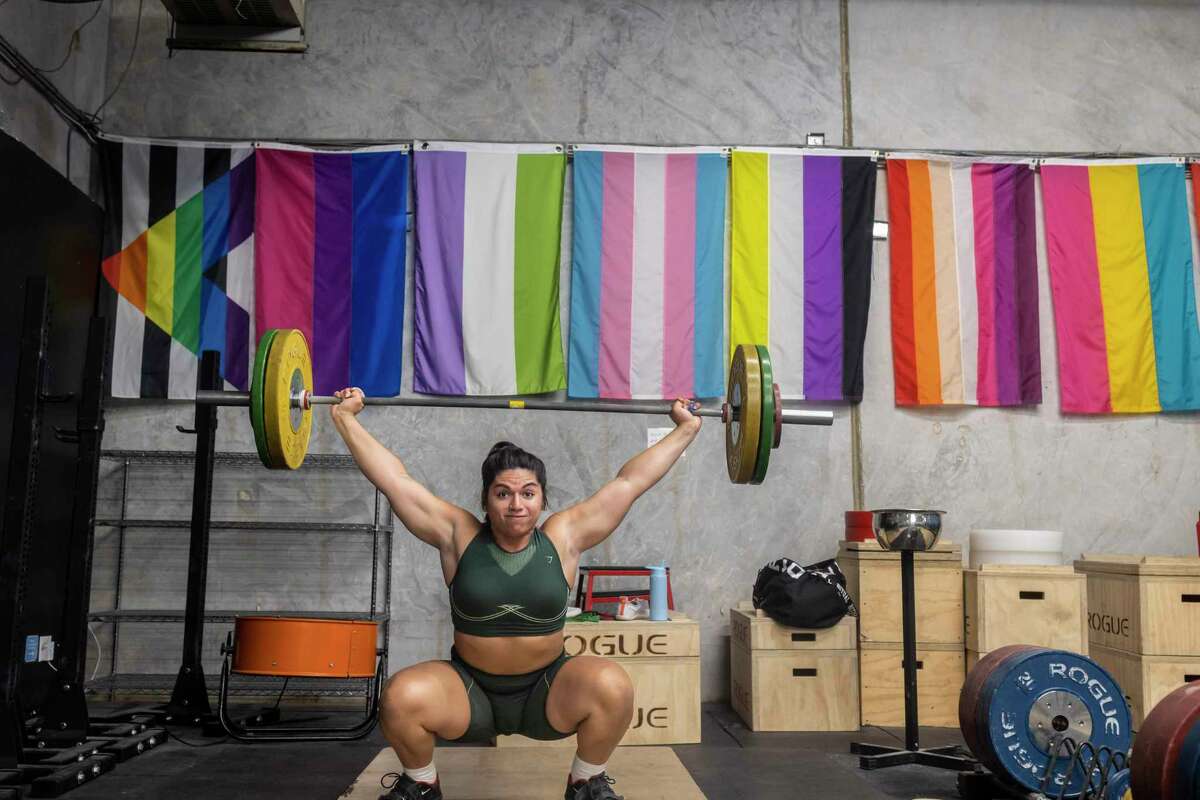 Angel Flores, 23, came out as transgender two years ago after competing in weightlifting since she was young. “The biggest benefit that comes from sports is ... simply being in those sports spaces, doing what they love, being with their friends.”