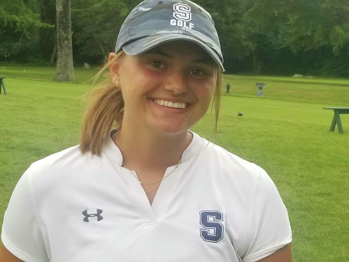 Anna Lemcke of Staples shot a 7-over-par 79 at the Black Hall Club to share medalist laurels at the State Open on Saturday.