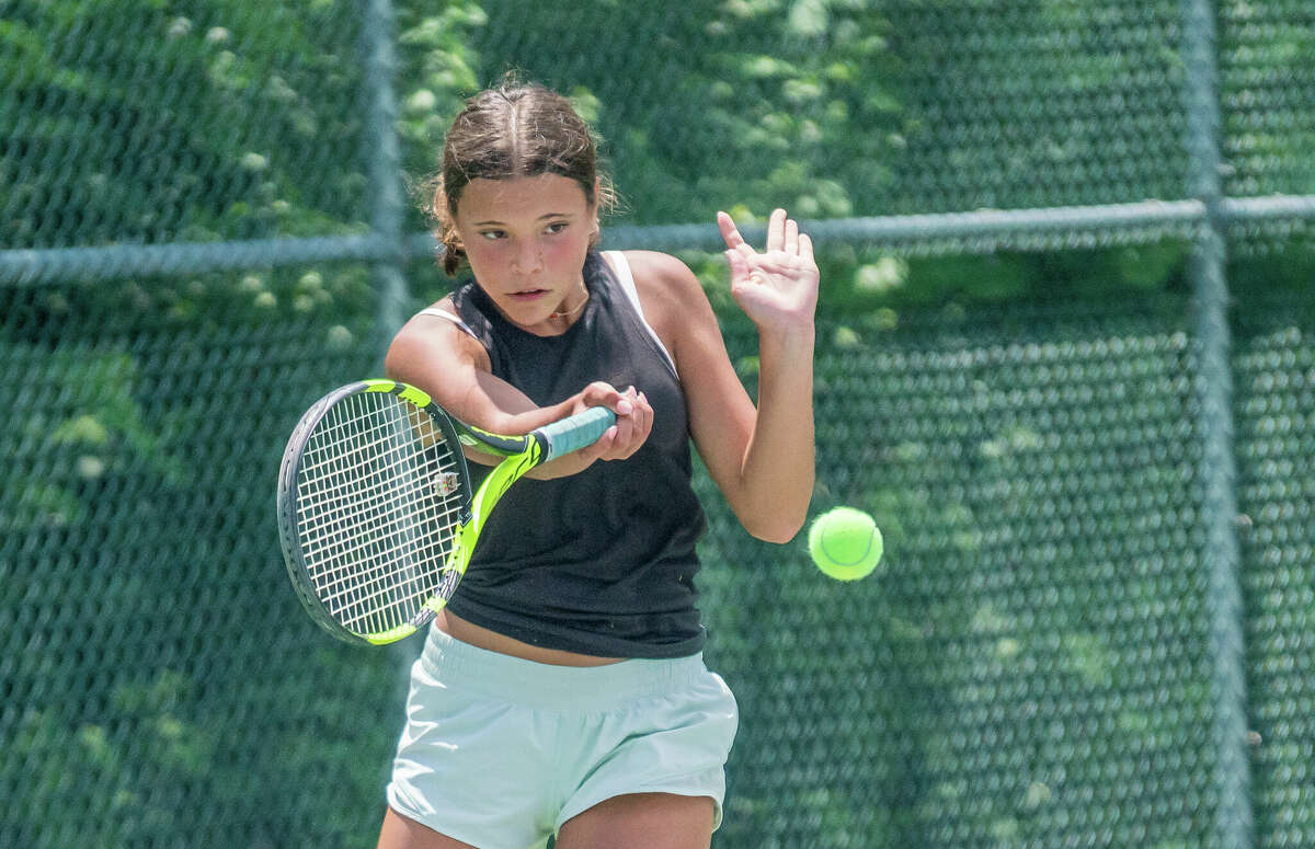 Katie Woods of Edwardsville competes in the Bud Simpson Open Saturday at Lewis and Clark Community College. 