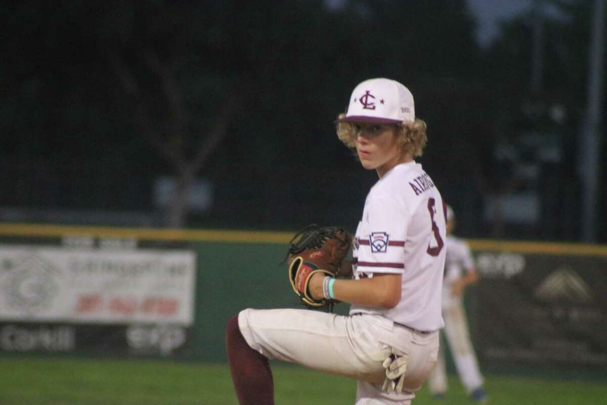 League City Little League pitcher Luke Airington was sharp for half of the Oak Tree championship game. He struck out eight in four innings of work and allowed just two singles.