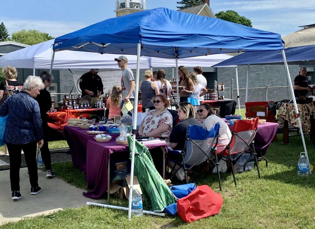 Reed City Community Education hosted a “Shop around the track” summer craft show this weekend at the Reed City High School track. Over 75 crafters and vendors were on hand selling handmade items and specialty gifts. The foundation collected food items for local food pantries during the event. Zendodles Food Truck was there, along with face painting and painting classes.