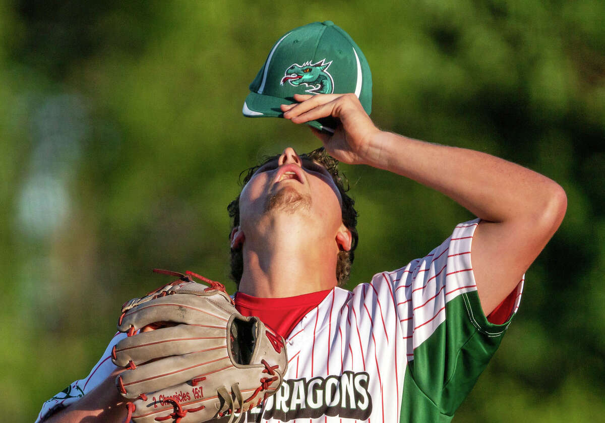 Colton Huntt of the Alton River Dragons reacts during a game this season. The Dragons played 12 consecutive games before their first off day on Monday.