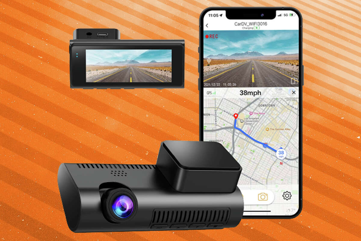 This dash cam records in 4K and has built-in WiFi and GPS.