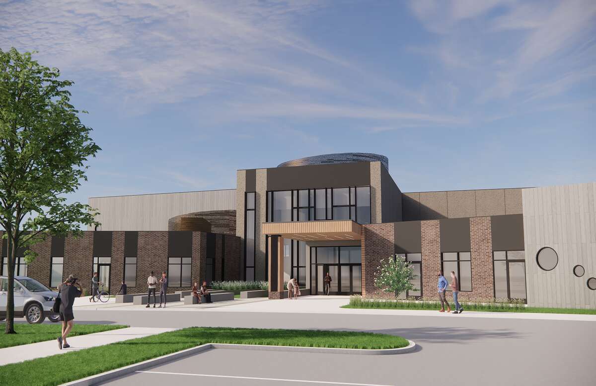 A conceptual drawing, as of June 7, of the anticipated Community Center rebuild. This image is subject to change, according to Greater Midland. 