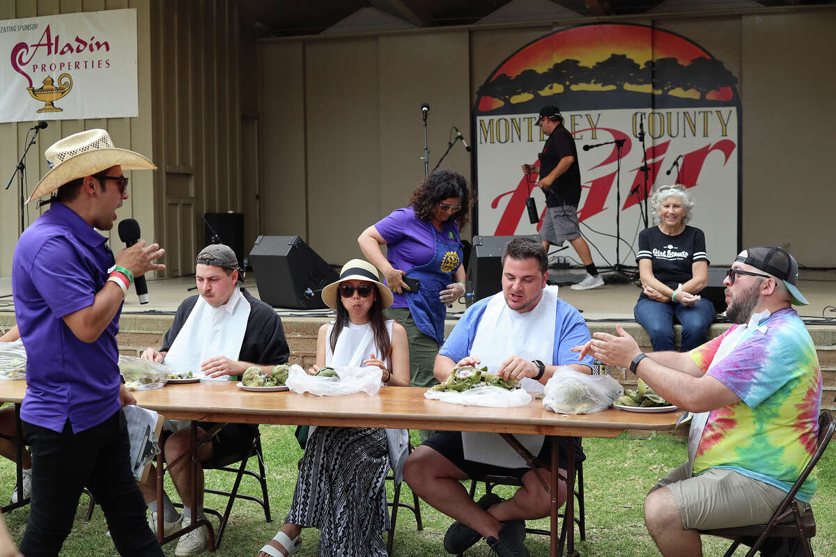 The artichoke eating contest featured two contestants who had never tried an artichoke before that day.