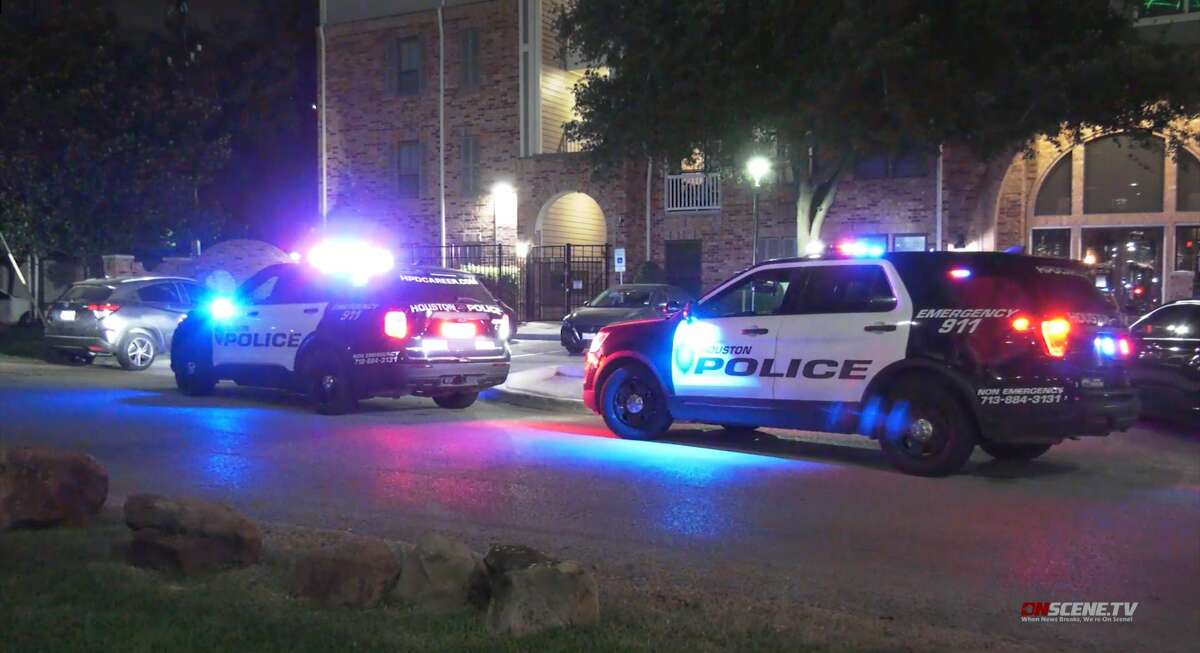 Houston police respond to the fatal shooting of a nine-year-old girl during an apparent domestic dispute at a Heights-area apartment complex on June 13, 2022.