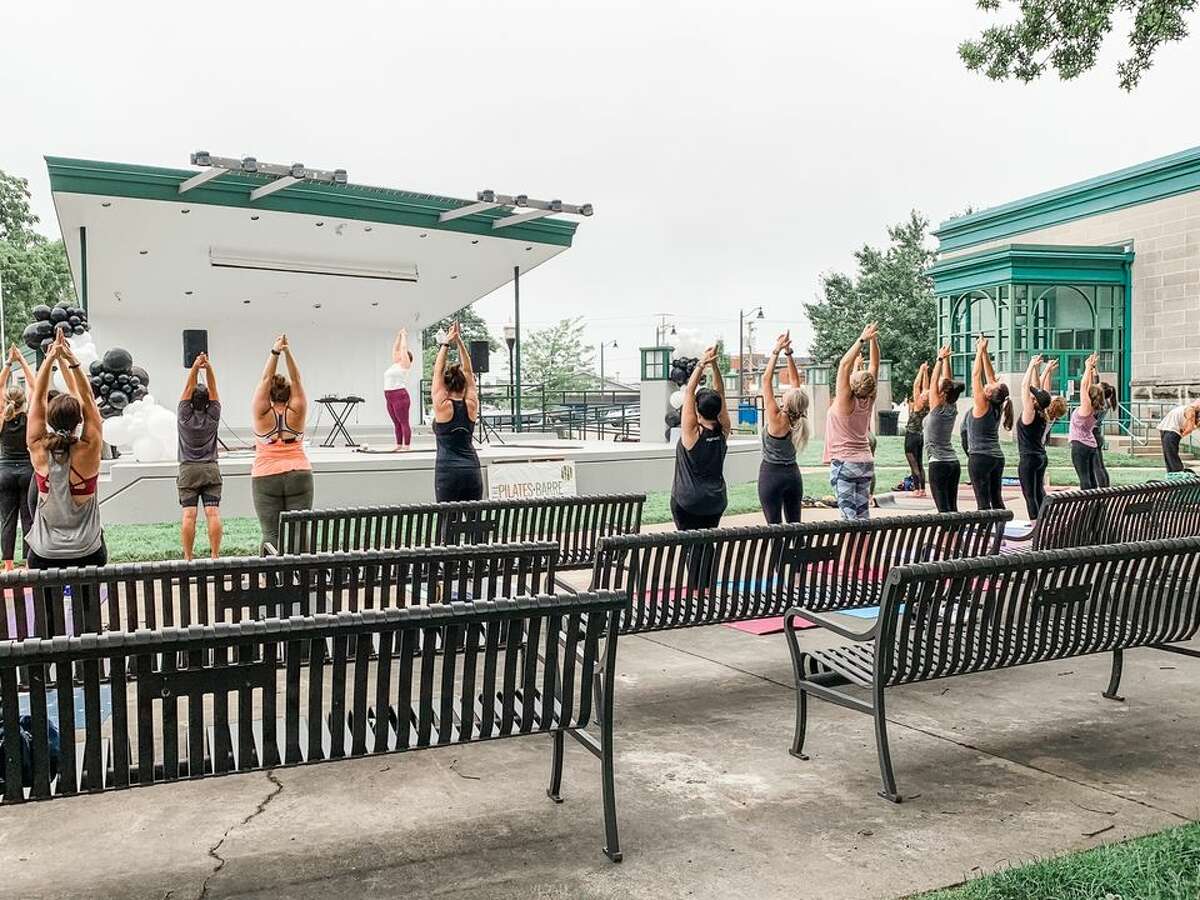 A yoga class from last year's Fit Expo. This year's Fit Expo starts at 8 a.m. on Saturday. 