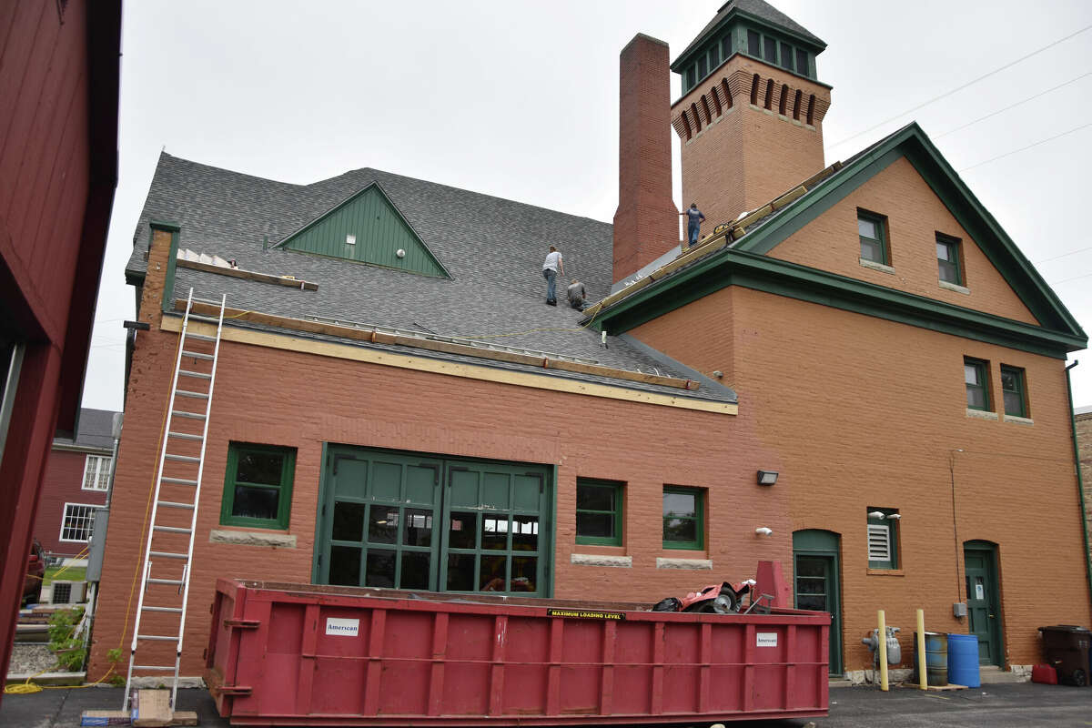 Manistee City Fire Department's roof work is ongoing this week