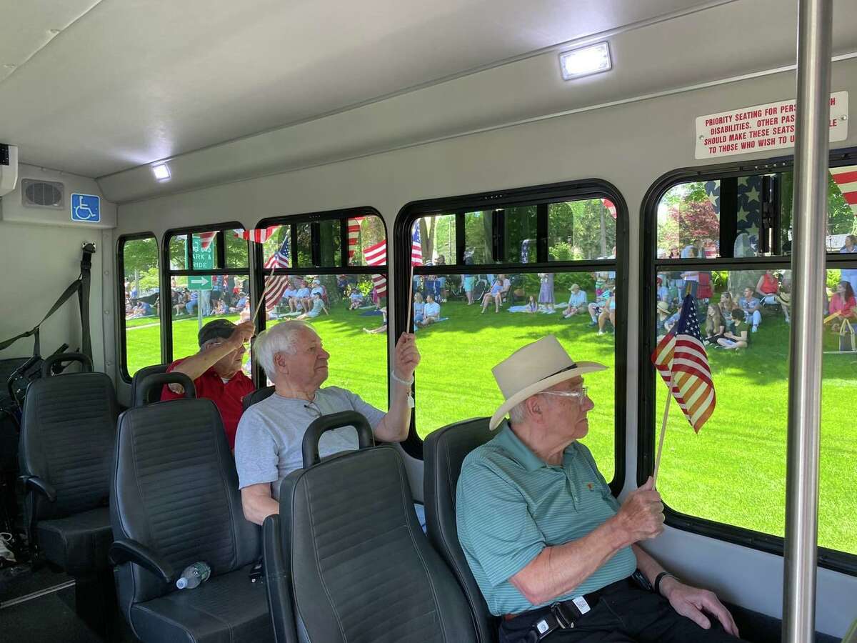 Ridgefield Station residents ride through the town's Memorial Day parade. Ridgefield Station Senior Living, an 86-unit assisted living and memory care facility on Old Quarry Road, is celebrating its grand opening on Thursday, June 16, 2022.