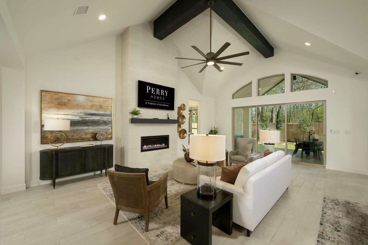 Ranking No.10 on the Chron 100 list of private companies, Houston-based homebuilder Perry Homes' revenue soared to $1.7 billion in 2021 as sales skyrocketed and prices soared across the industry. Pictured are interior shots of Perry Homes' built properties in the Houston area.