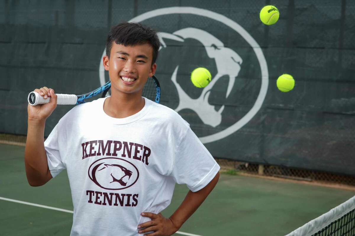 Kempner High School freshman Noey Do poses for a portrait Tuesday, May 24, 2022 in Houston. Do is the Houston Chronicle’s All-Greater Houston boys tennis player of the year.