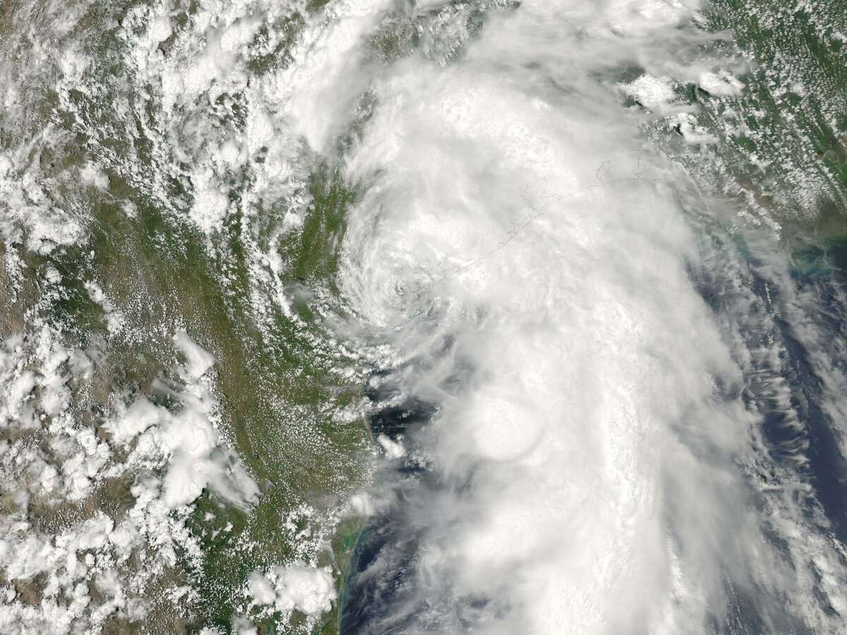 Satellite image of Tropical Storm Bill