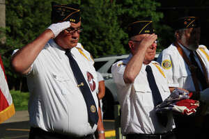 Port Austin American Legion holds ceremony to dispose of flags