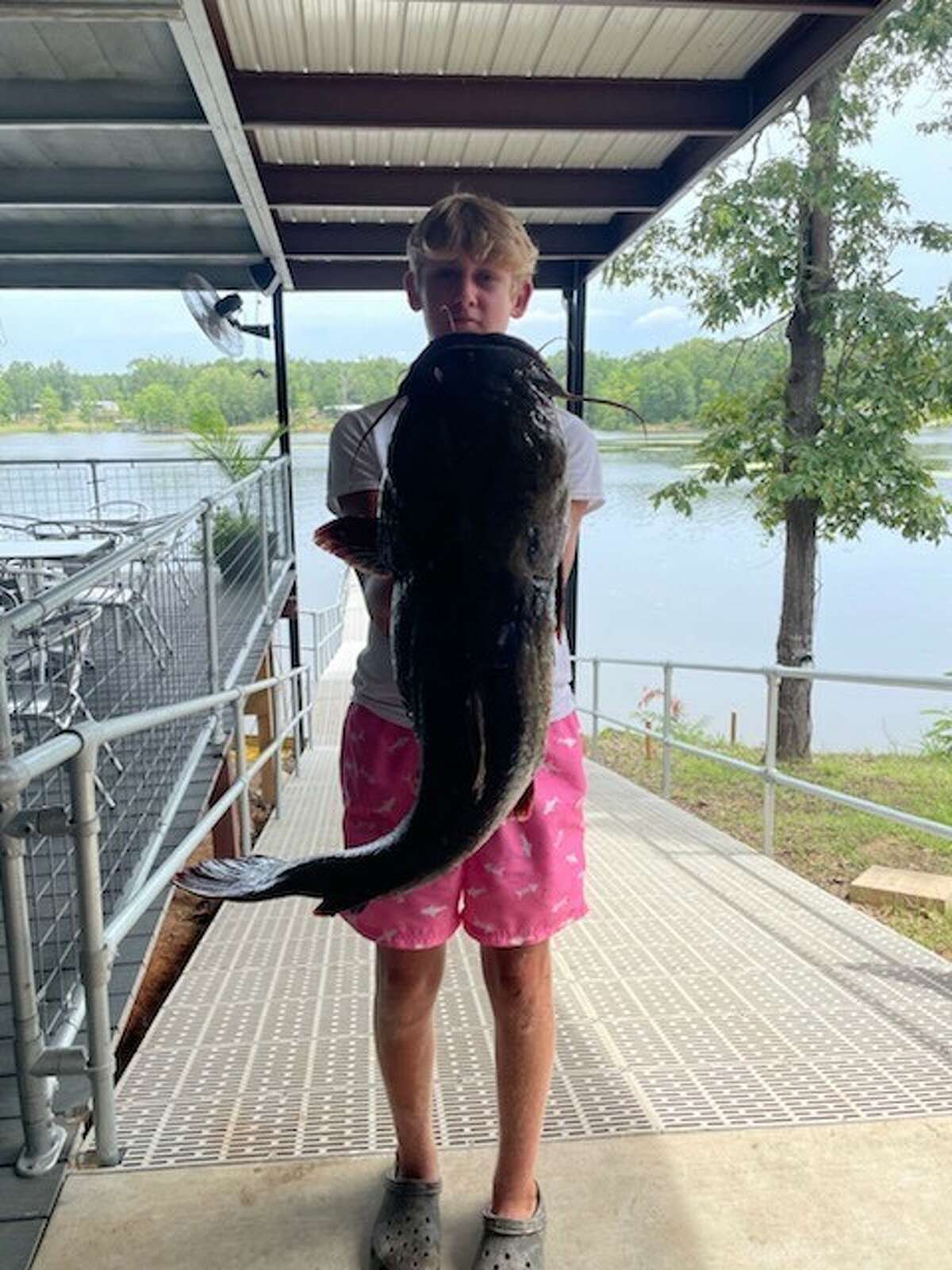 Louisiana teen catches huge catfish