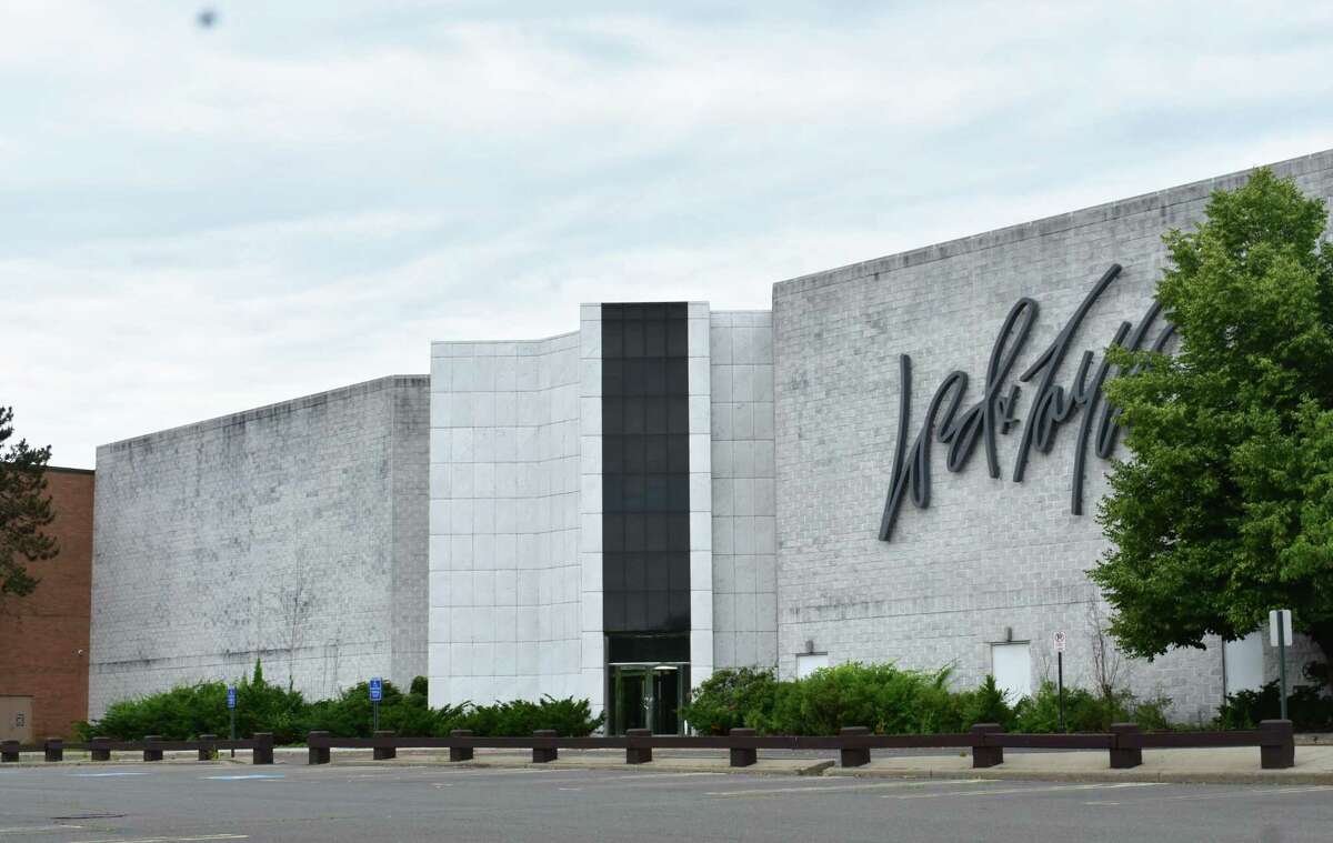 A file photo of the facade of the former Lord & Taylor store at Danbury Fair in Danbury, Conn. The mall is working with The Cultural Alliance of Western Connecticut to create a large mural on the facade along with other artistic elements possibly to include sculptures fashioned from recycled materials.
