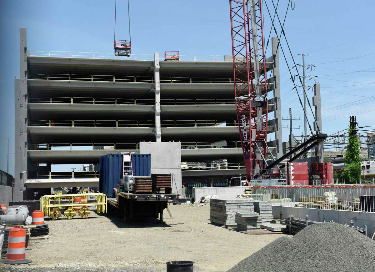 Stamford’s new train station parking garage going up ‘like building a