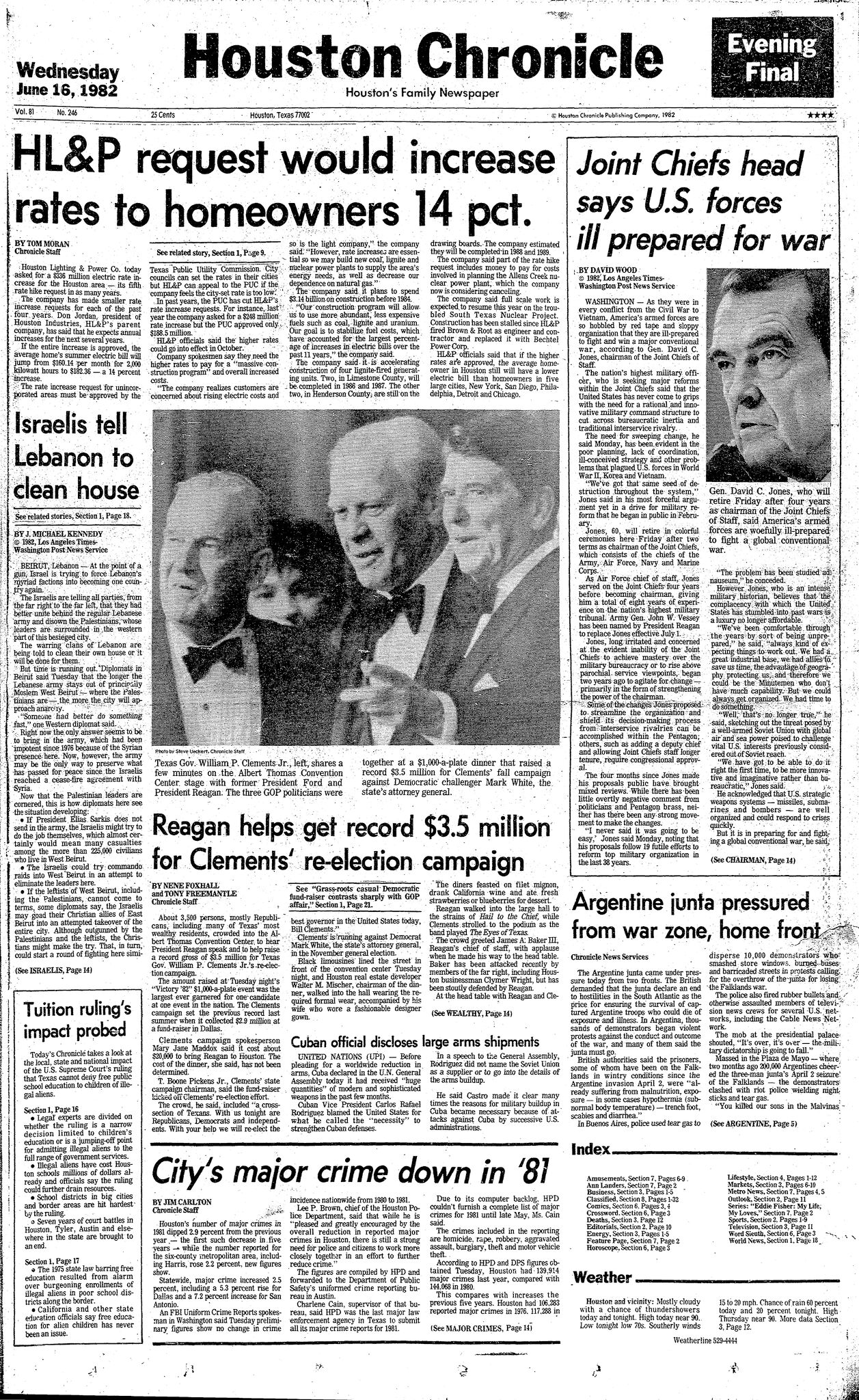 Today in Houston history, June 16, 1982: City sees drop in major crimes ...