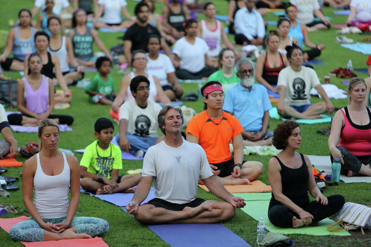 Discovery Green celebrates International Yoga Day.