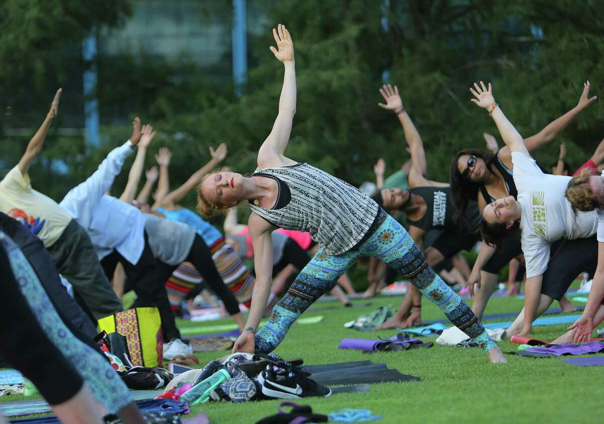 Discovery Green celebrates International Yoga Day.
