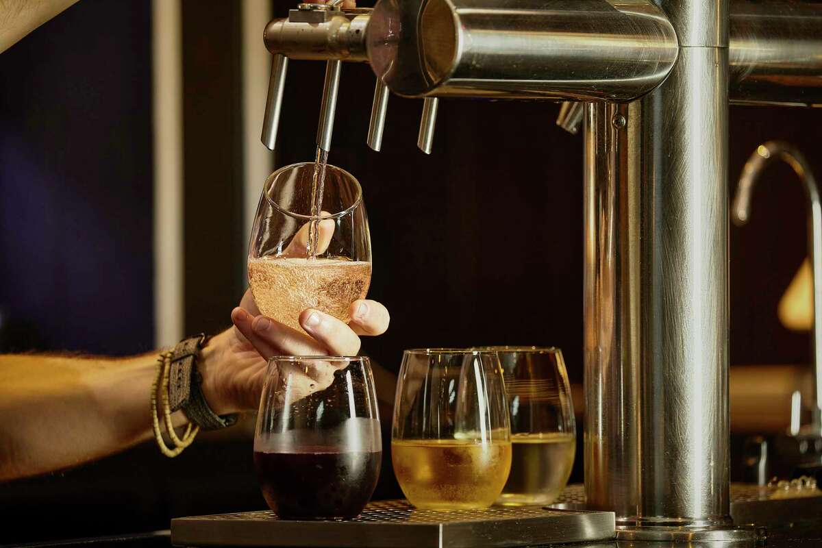 One19 Wine Bar's signature wine flight offering is poured from a temperature-controlled tap system and stored in oxygen-free containers.