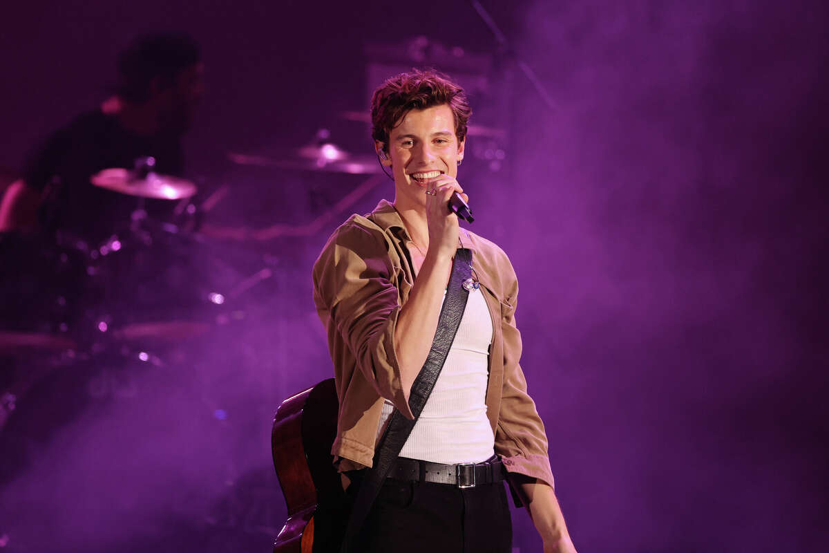 Shawn Mendes performs onstage during the 8th annual "We Can Survive" concert hosted by Audacy at Hollywood Bowl on October 23, 2021, in Los Angeles, California.