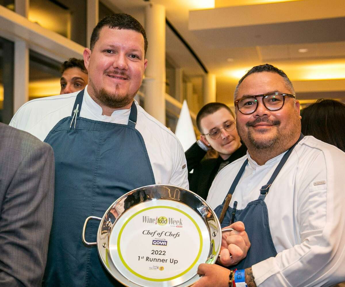 Chef Urvin Croes, Infini Aruba, pictured upper left, took first runner up at the Chef Showcase.
