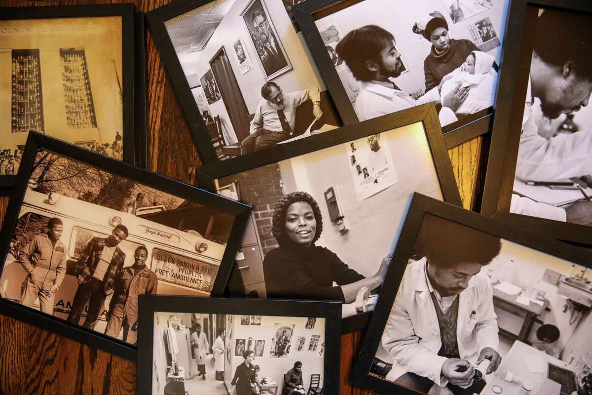 Black Panther Party images curated by Lisbet Tellefsen, an Oakland-based archivist, publisher, curator, and collector, were part of an exhibit in a museum at Jilchristina Vest’s home last year in Oakland.