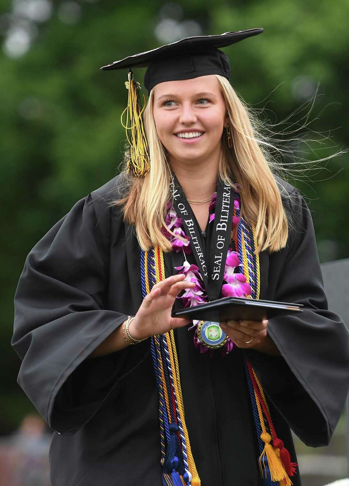 Class of 2022 graduates at Trumbull High