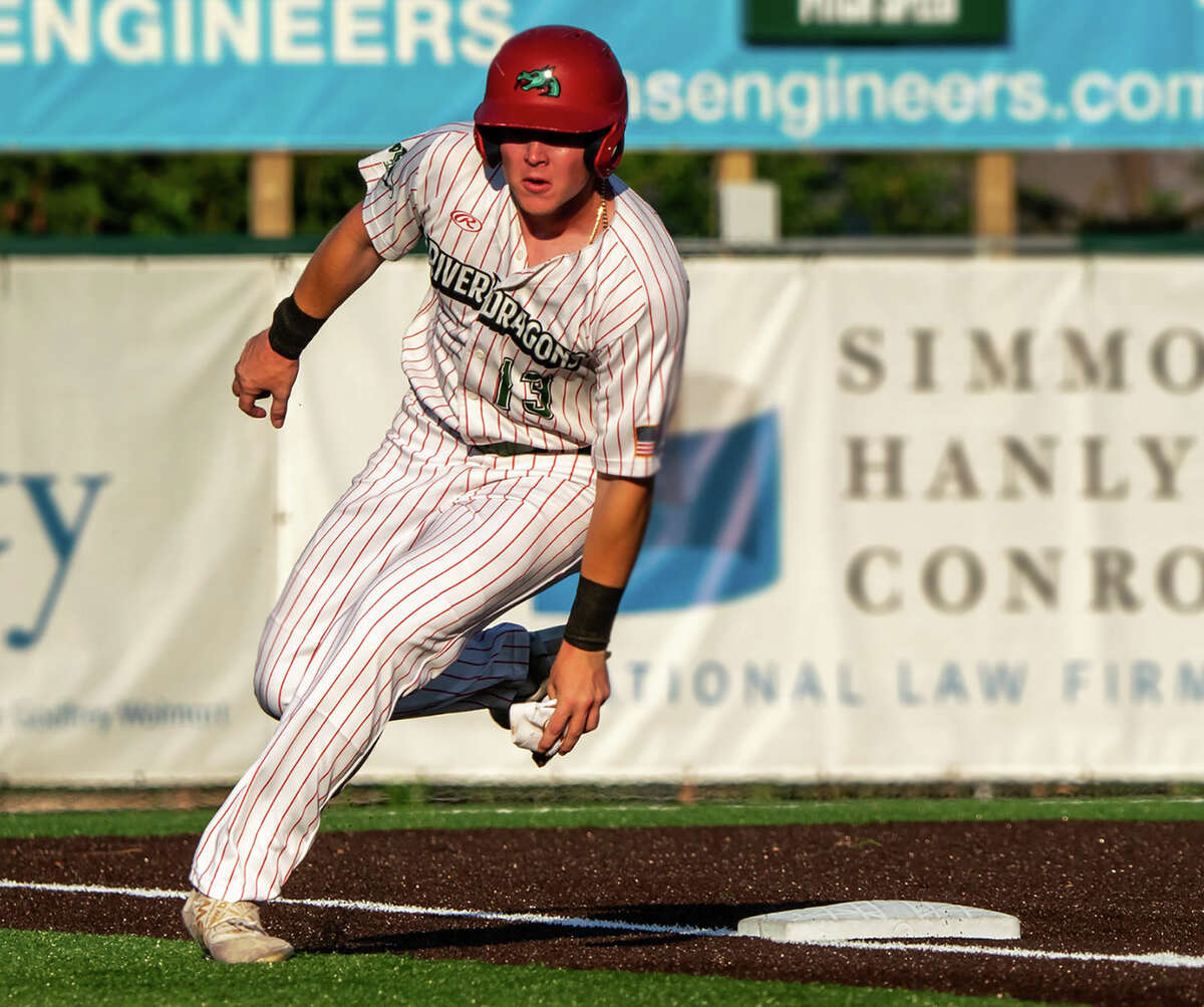 The Alton River Dragons' Marcus Heusohn hit a two-out RBI single in the bottom of the 11th inning to drive in the winning run in a 9-8 win over Cape Girardeau Thursday night at Lloyd Hopkins Field.