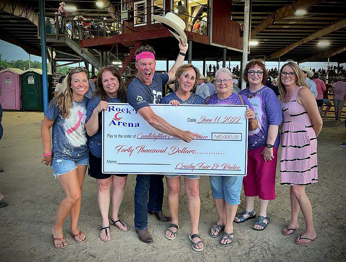 Supporters of the Bras For A Cause organization in Crosby were on hand to present three checks to local organizations who meet their mission. Checks were handed out to Houston Methodist Baytown for $90,000, Candlelighters Childhood Alliance received $40,000 and Joseph’s Warriors $2,000.