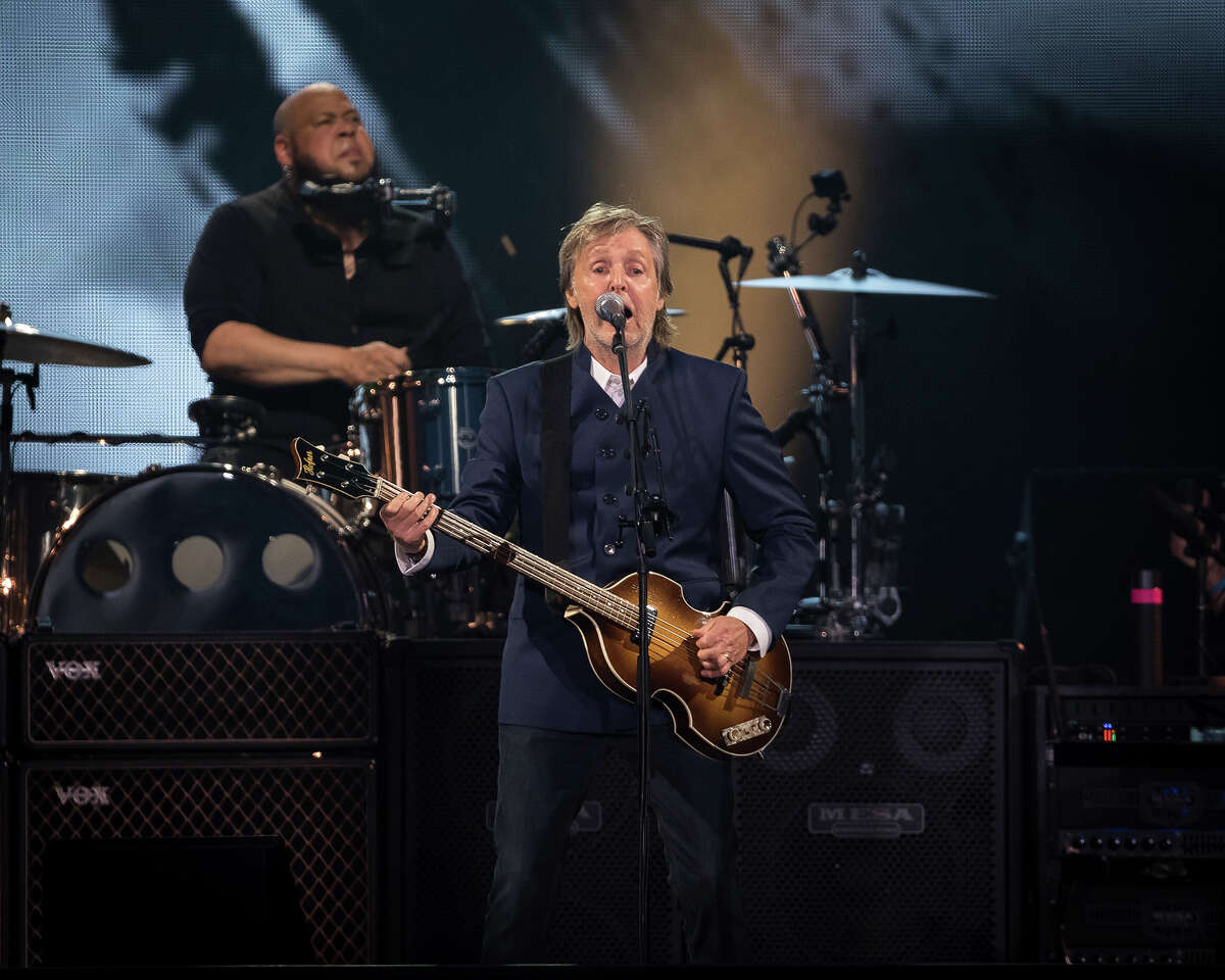 Paul McCartney performs Thursday at MetLife Stadium in East Rutherford, New Jersey, during his "Got Back" tour.