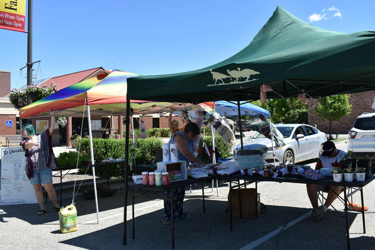 Farmer's market vendors came out on a recent Friday afternoon to offer fresh produce and items for residents and visitors in downtown Big Rapids. 